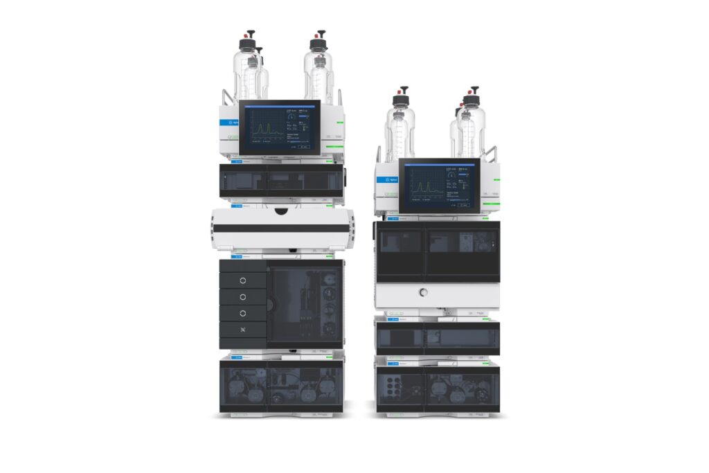 New liquid chromatography series on a white background