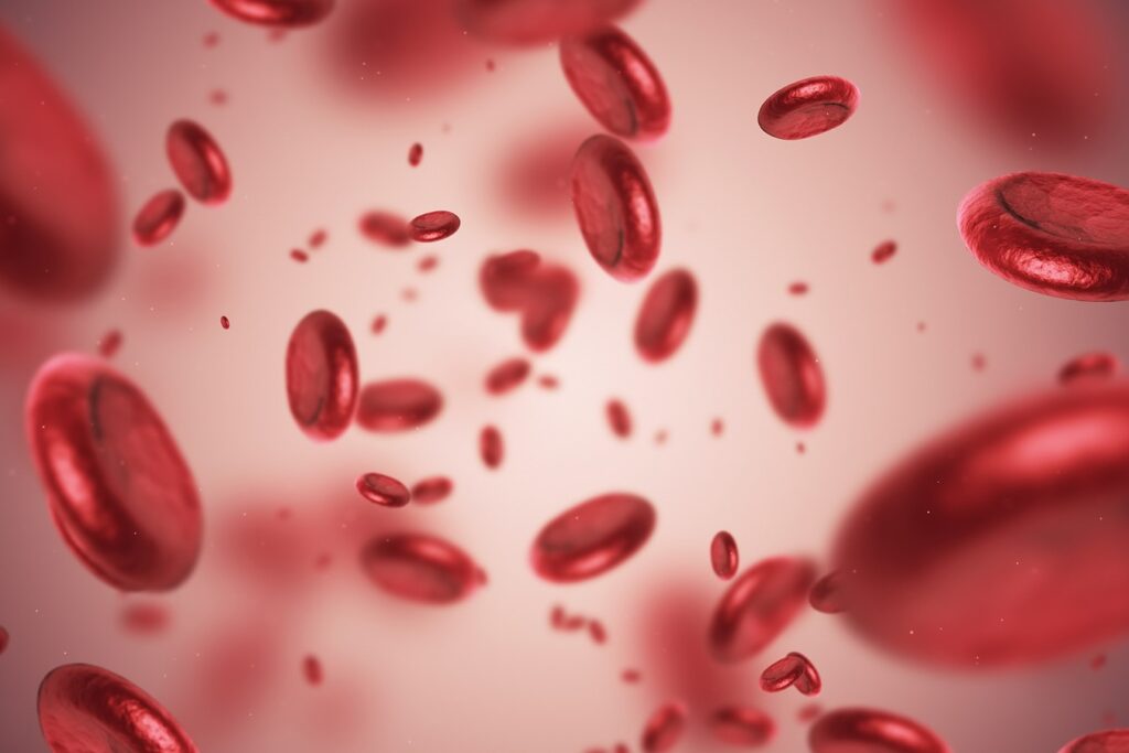 CGI image of red blood cells suffering from steroid toxicity