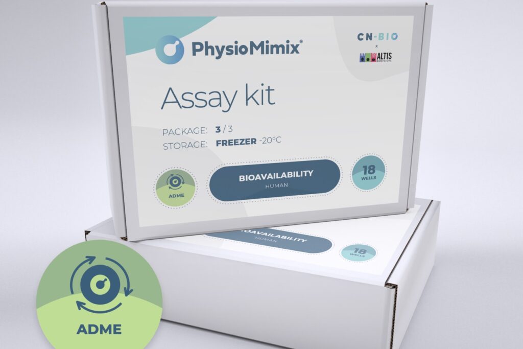 New Assay kit on grey background