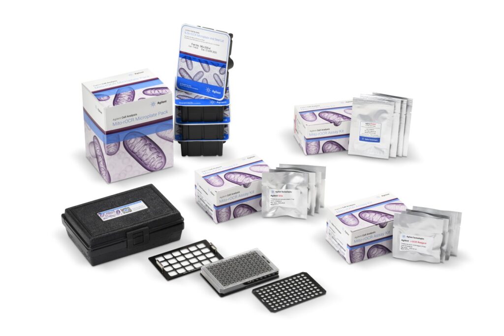 Mitochondrial analysis kit on a white background