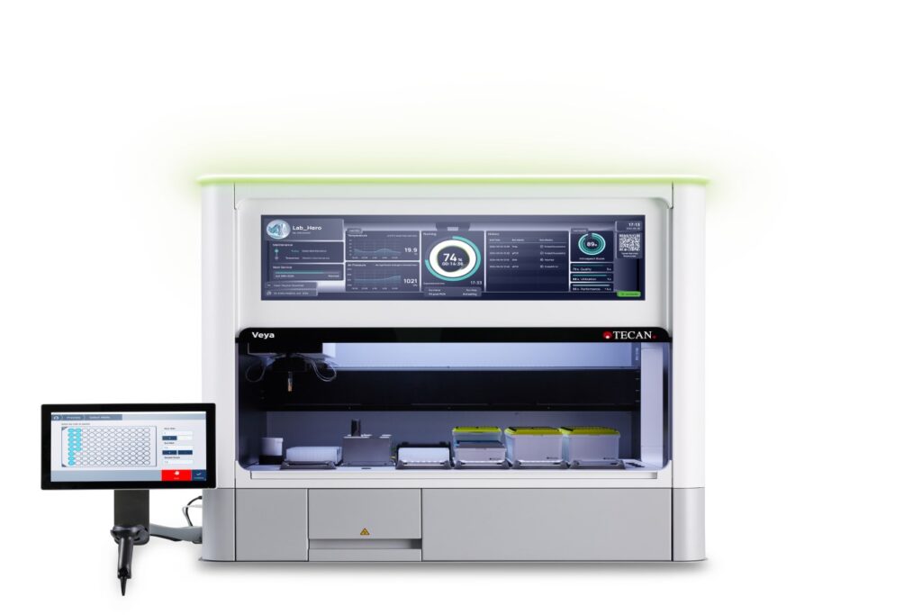 the Veya liquid handling platform on a white background