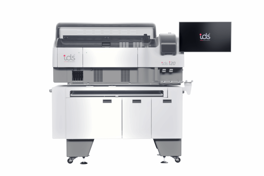 IDS i20 immunoassay platform on a white background