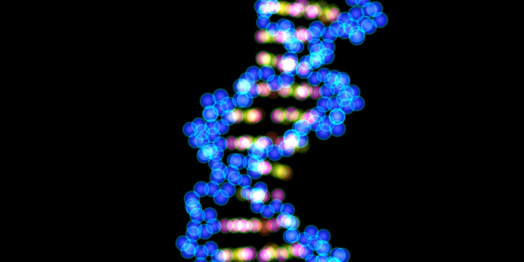 Computer image of DNA for Forensic software