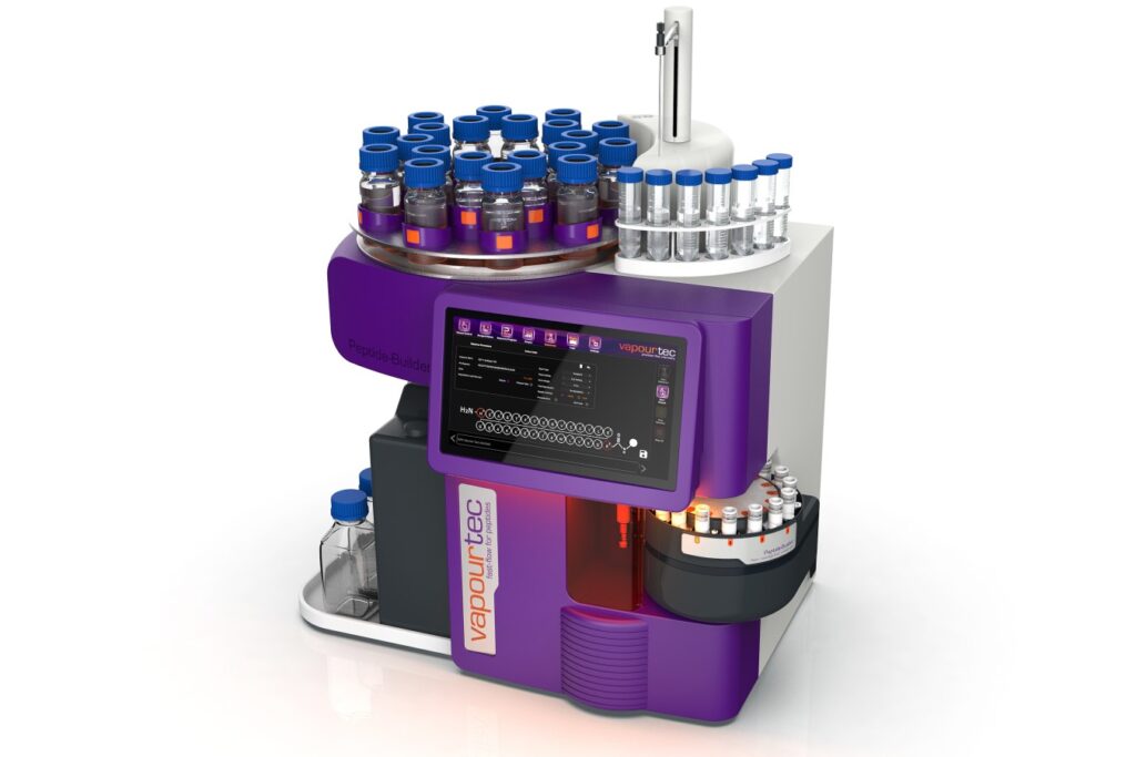 Peptide builder on a white background