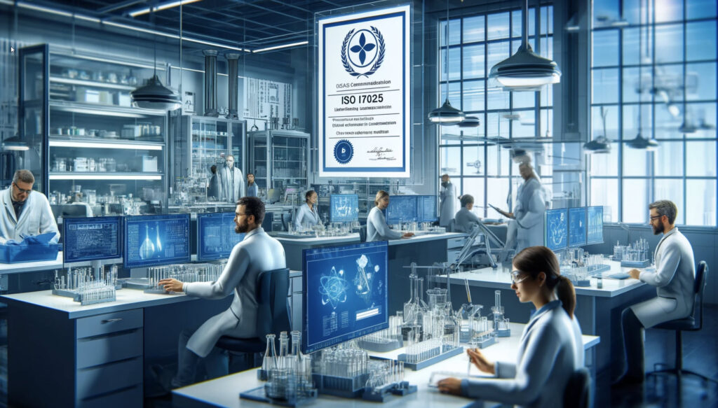 Image of a modern lab with a ISO 17025 Certification