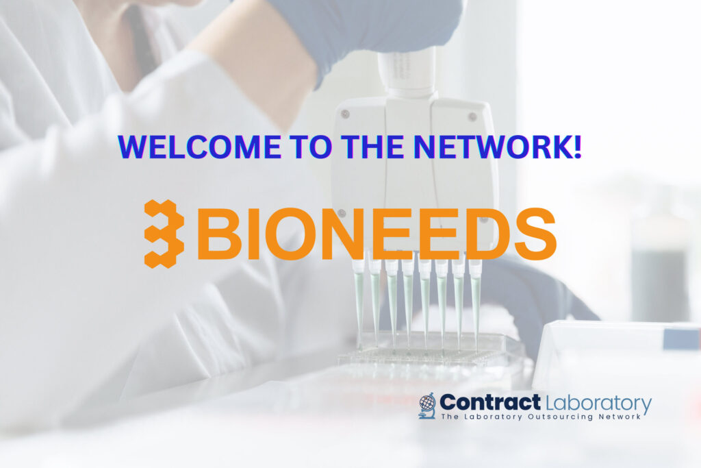 Bioneeds India logo on a background featuring a gloved hand using a multichannel pipette to add colored solution to a microplate in a lab setting.