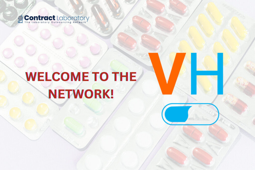 Vici Health Sciences logo on a background arrangement of several medicine and drug blister packs.