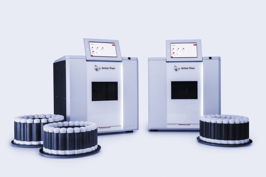 Microwave digestion systems Multiwave 5001 and 3001 on a white background