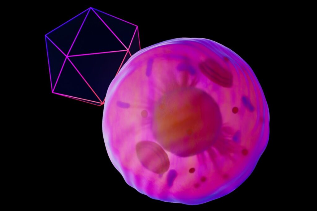 New Gene Therapy system on black background
