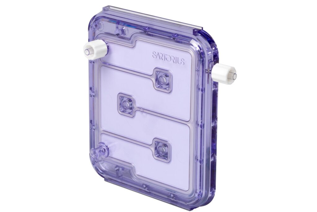 New filtration cassette on a white background