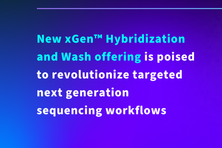 Oncology research kit with title of press release on purple background