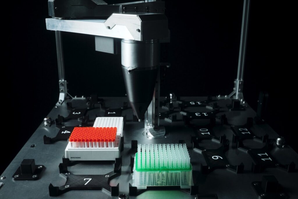 New lab automation platform on black background