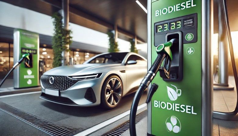 image of biodiesel fuel being pumped into a car