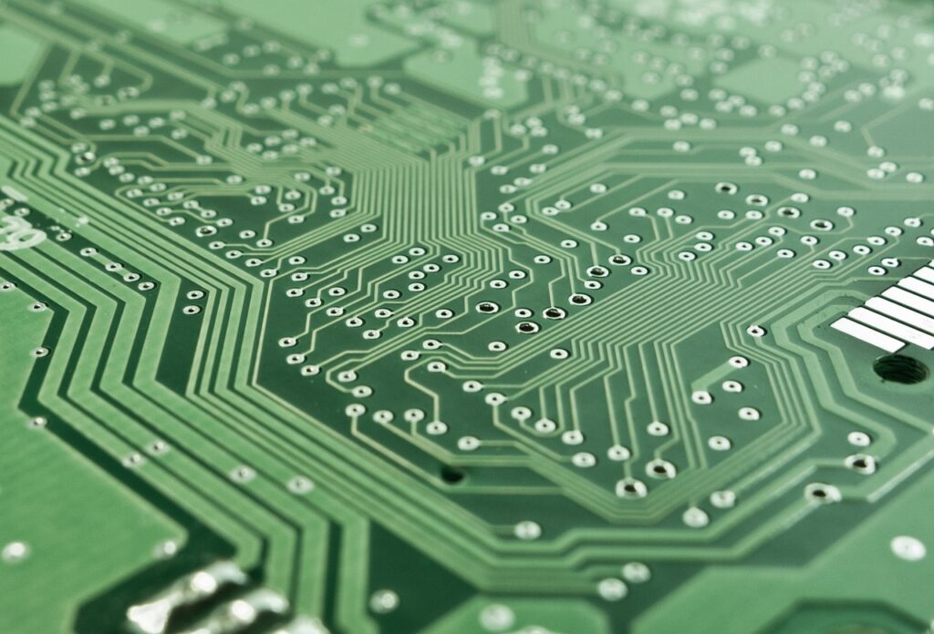 Macro view of a micro-circuit board
