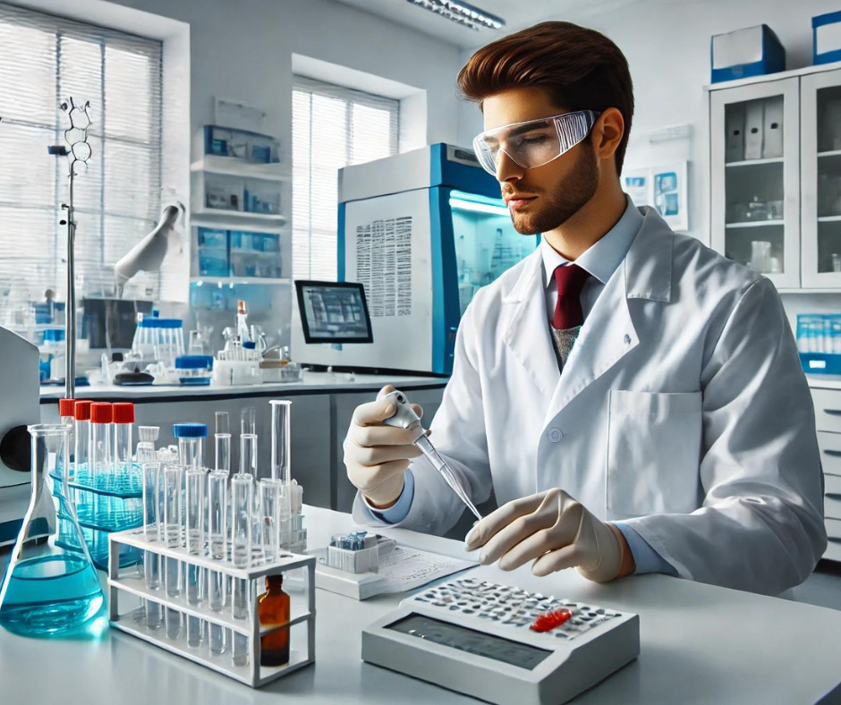 Illustration of endotoxin testing laboratory