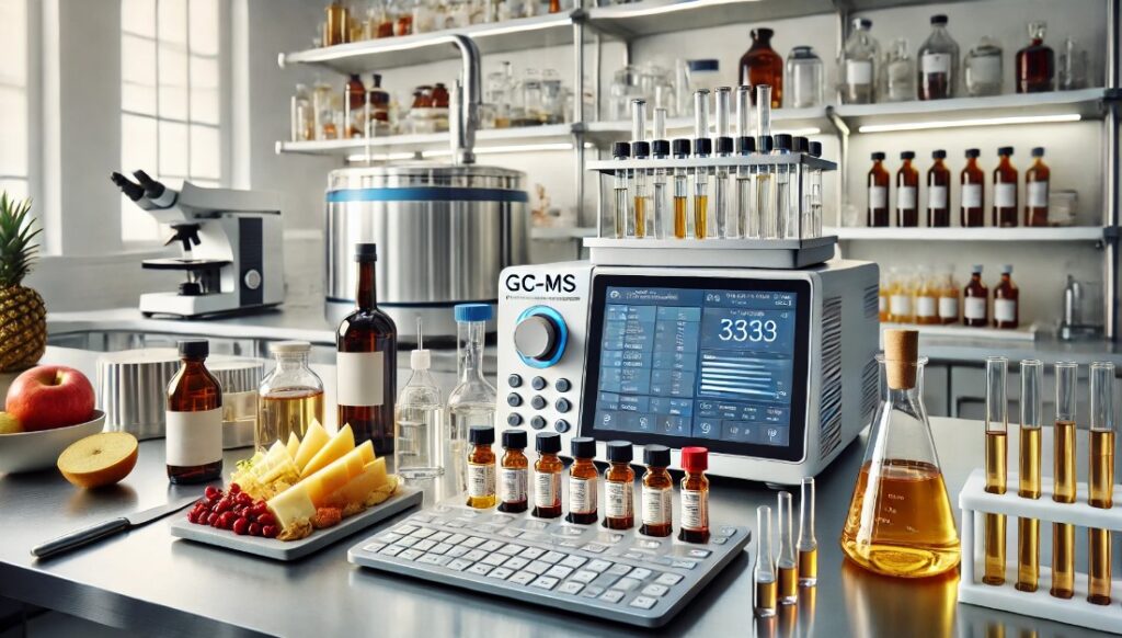 image of a state-of-the-art laboratory conducting flavor profiling analysis