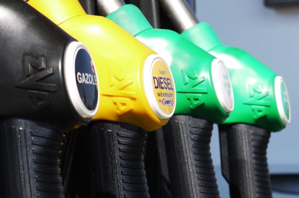 Image of gasoline pump handles
