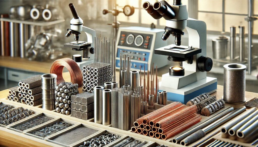 image showing various types of materials requiring metallurgy testing