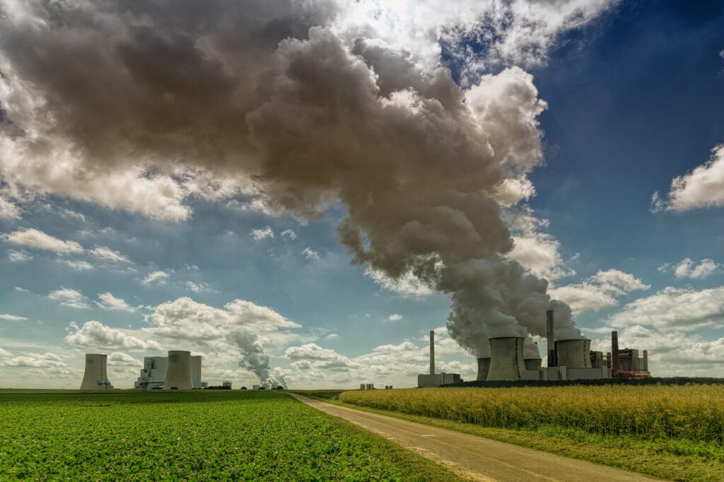 Image of a power plant in a green farmers field
