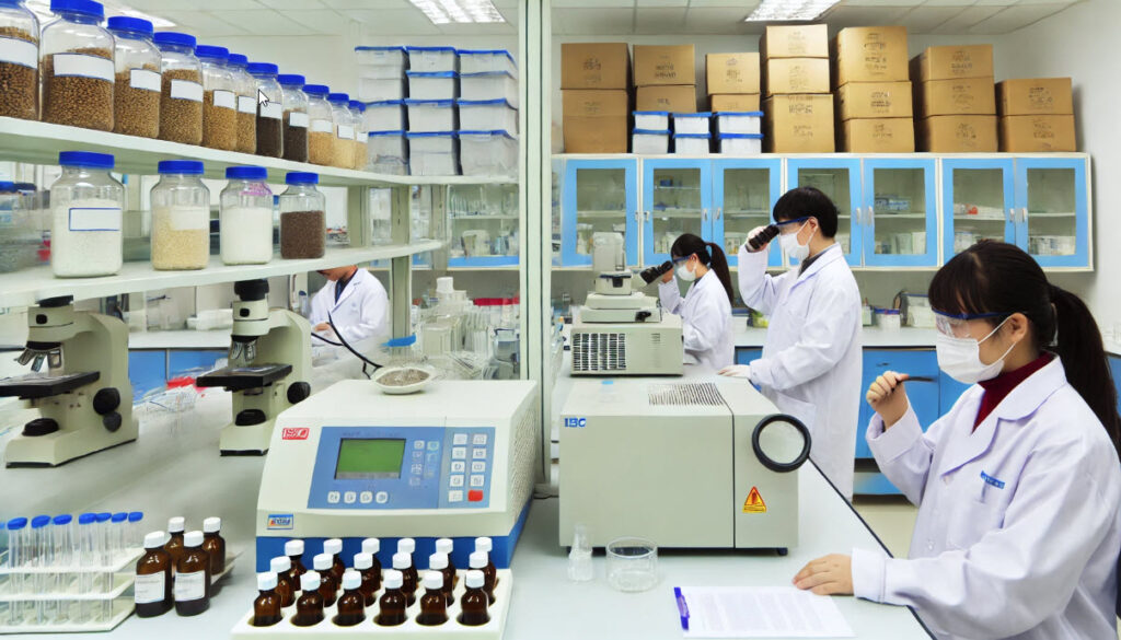 Raw material testing in a pharmaceutical laboratory setting