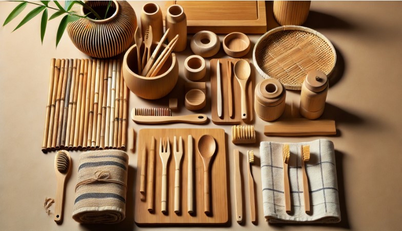 image depicting a variety of bamboo products