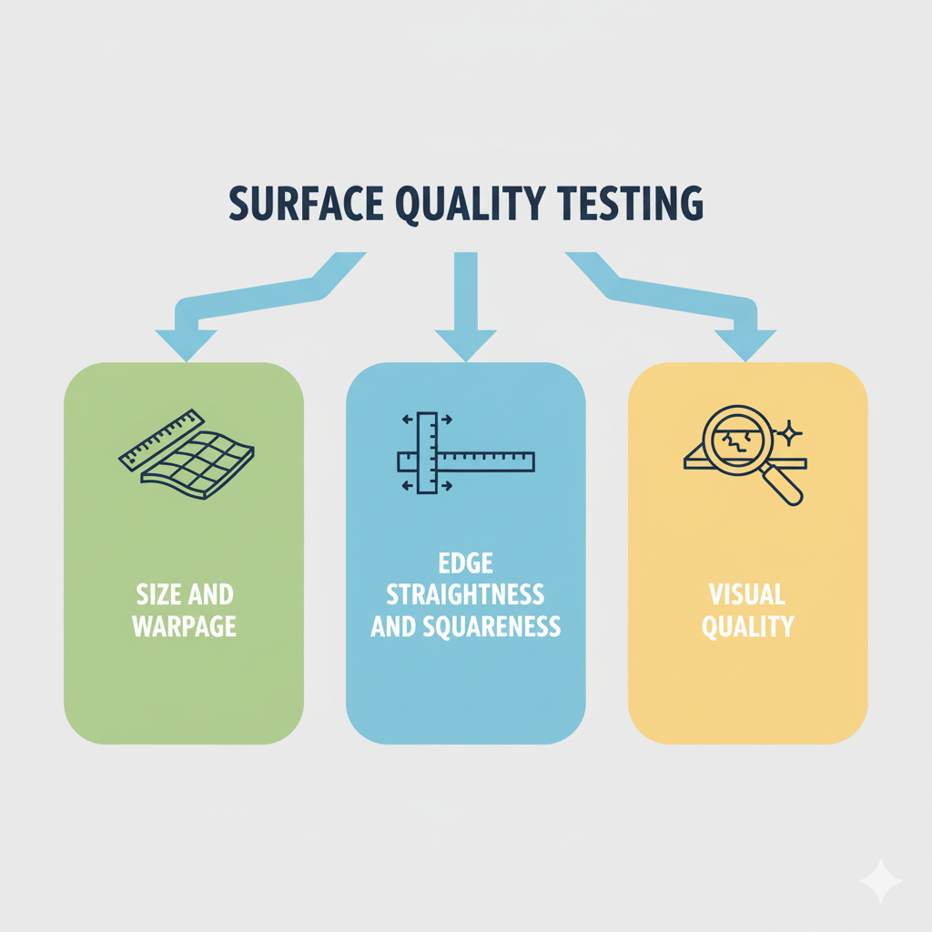 Infographic for surface quality testing